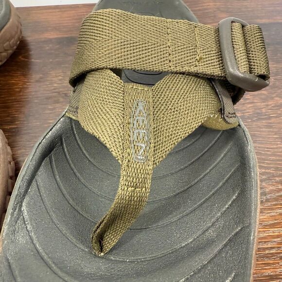Keen Mens SOLR (Sand. Ocean. Lake. River) army green nylon strap sandal size 10 - Picture 5 of 10